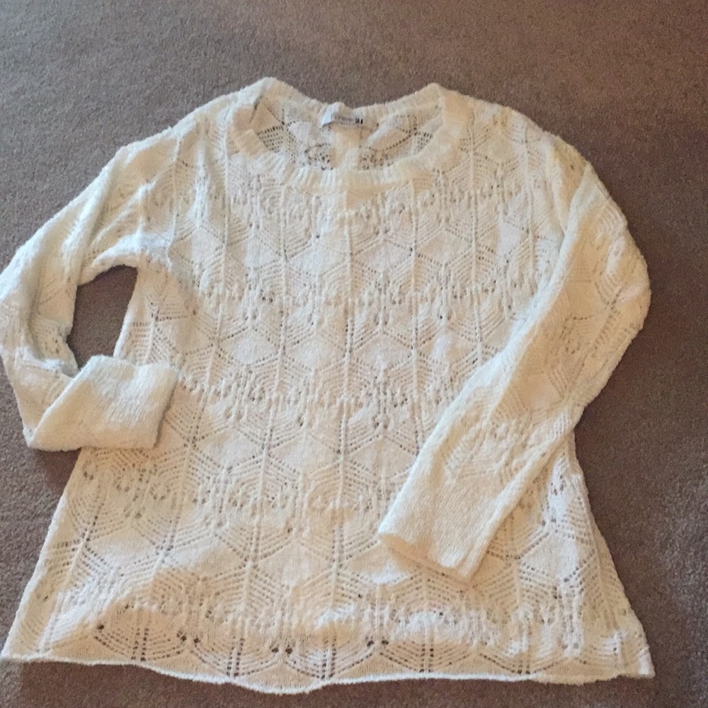 White sheer-ish sweater